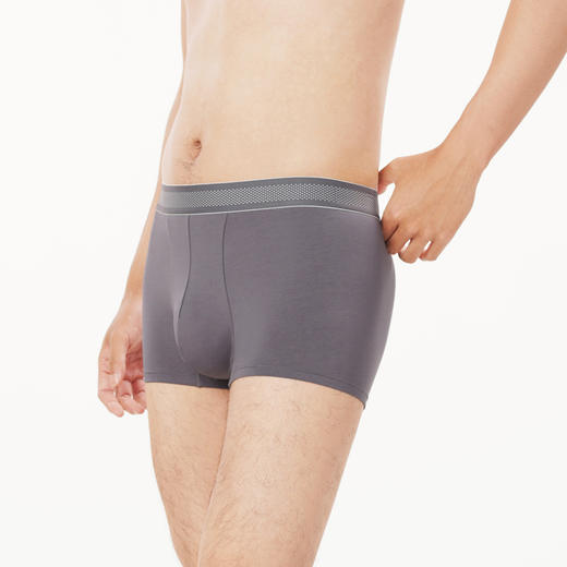 都市丽人都市锋尚简约基础内裤男40S棉拉架男士内裤平角内裤FK4CB2 商品图2