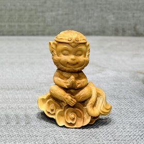 腾云悟空°黄杨木摆件