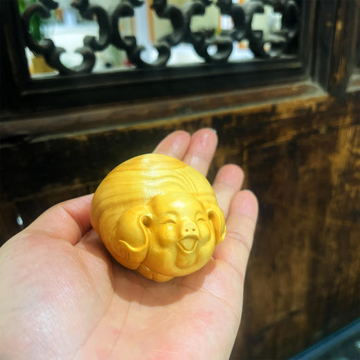 肥猪°黄杨木摆件 商品图0