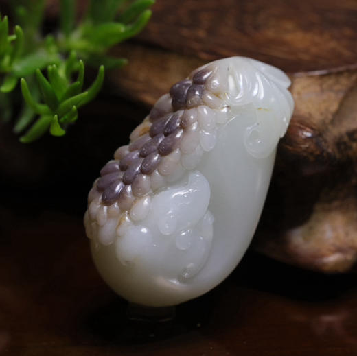 和田玉（白玉）独籽挂件-- 老鼠爱大米38.34g 商品图1
