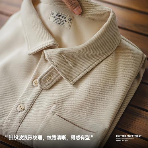 【炫酷纹针织 立体有型】半开襟立领长袖卫衣 商品图4