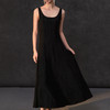 Famecoco范可儿春季连衣裙背带大圆领连衣裙文艺棉麻肌理质感连衣裙FAC1FA043 商品缩略图3