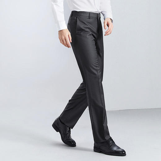 【暗纹提花】柒牌暗格纹西裤男2024春季新款商务休闲直筒西装长裤	126H70990 商品图1