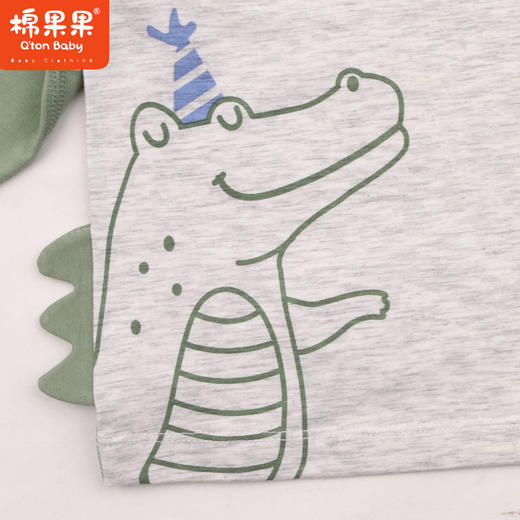 棉果果专柜同款春季新品内衣家居男宝5A抗菌莫代尔套头T恤M111140424726 商品图3