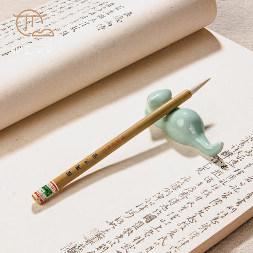 90年代上海周虎臣制四海大楷老毛笔 商品图0