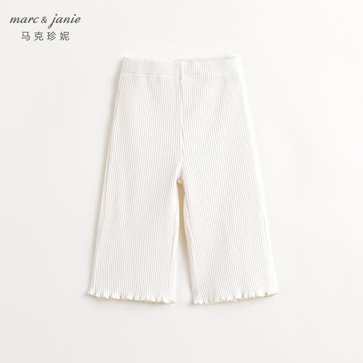马克珍妮女童弹力罗纹波点直筒裤儿童裤子2024年春装新款240118 商品图2
