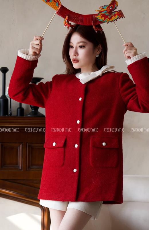 【门店同款】ENJOY冬季领口蝴蝶结小香羽绒 155771993 商品图1