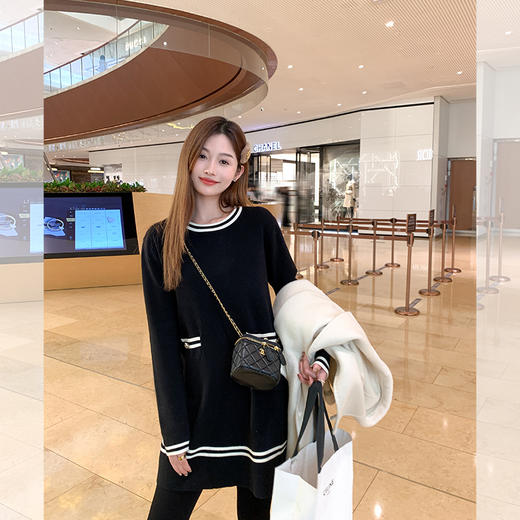 <曾小咸推荐>巨折清仓秒杀，稀有现货24小时发【仅限今日】【12.09上新】【条纹laby系列】3色条纹边连衣裙 商品图2