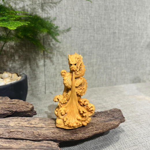 小立龙°黄杨木摆件 商品图0