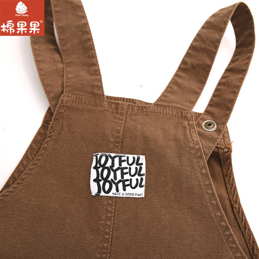 棉果果专柜同款春季新品男童女童斜纹水洗棉背带裤M112204224069 商品图5