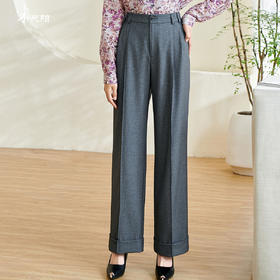 剩S/M/XL 米思阳2026春季新款通勤复古直筒休闲裤高腰修身职业西裤女士0082