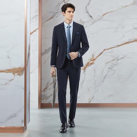 【抗皱】柒牌西服套装男士2024春秋季商务休闲灰色西装领结婚礼服	126C70550 商品图3