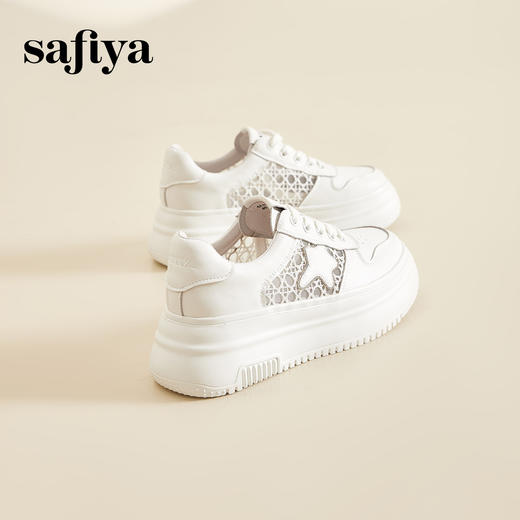 Safiya/索菲娅2024春季潮流星星厚底透气网面运动休闲风板鞋 SF41112125 商品图5