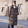 韩系气质时尚静奢风，加厚保暖90白鸭绒长款羽绒服HR-8656 商品缩略图1