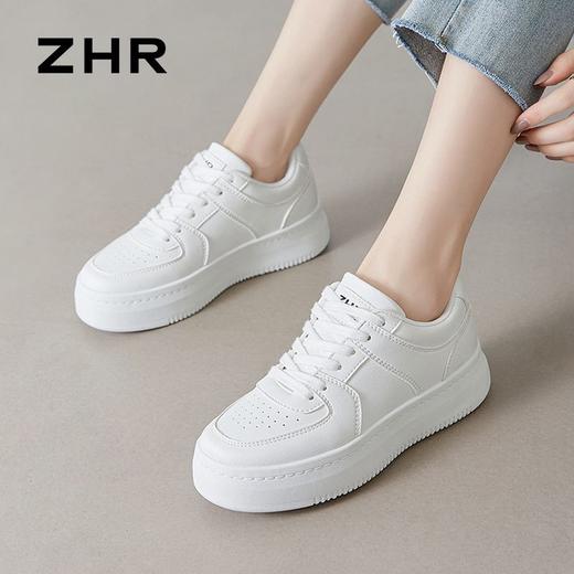 ZHR休闲鞋女2024春季新款百搭ins厚底潮流学生软底舒适运动风板鞋 商品图1