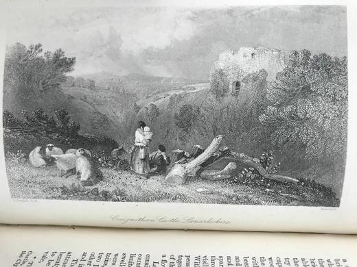 1871年 司各特《清教徒》 约7幅版画插图 真皮精装32开 商品图7