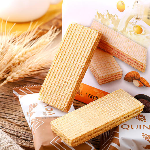 台湾藜麦豆奶威化饼干(坚果原味/坚果黑芝麻味) 160克（8小包） 豆奶酥 商品图1