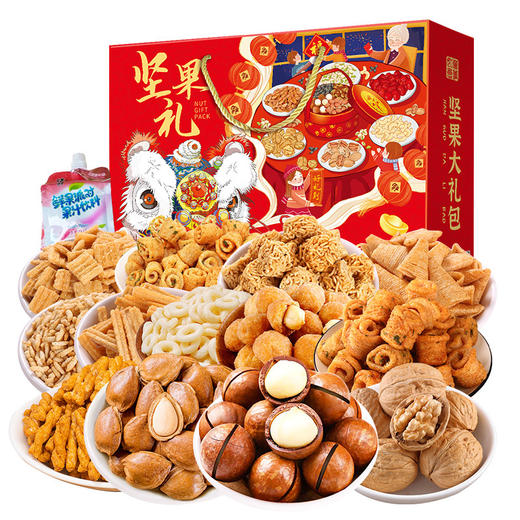 「18袋装！年货佳礼」夏威夷果开心果干果整箱年货大礼包坚果礼盒坚果零食品 商品图3