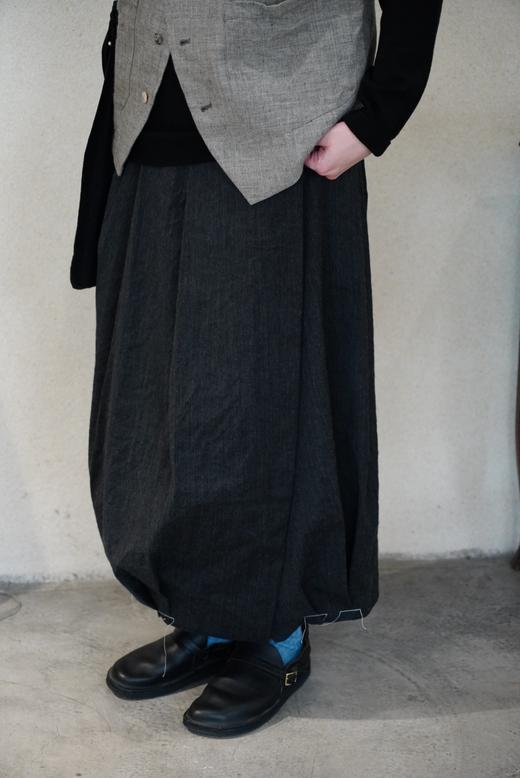 ALBUM DI FAMIGLIA 炭黑INOX质感交叉款半身裙 商品图0