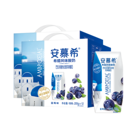 伊利安慕希希腊酸奶蓝莓味205g*12/提