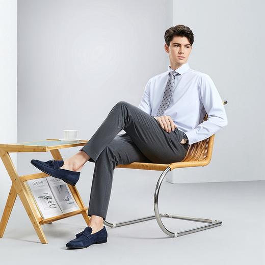 【含竹纤维】柒牌长袖衬衫男2024春季新款商务百搭易去污翻领衬衣	126A70810 商品图3