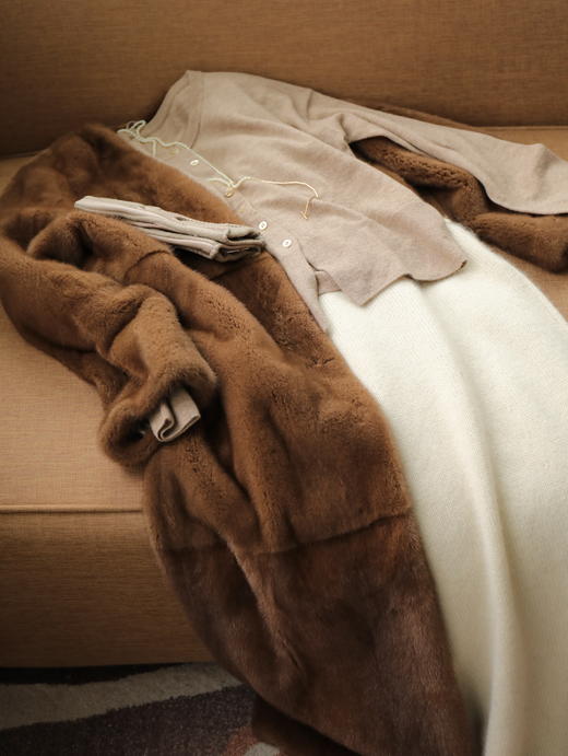 MAISON COVET 长款水貂皮草大衣 商品图3