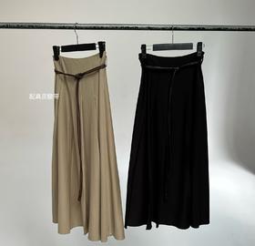 【门店同款】ENJOY秋季精纺百褶长半裙 154149060