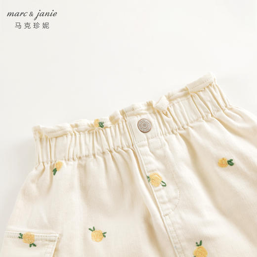 马克珍妮女童花边腰绣花牛仔短裙半身裙儿童裙子春装新款240055 商品图2