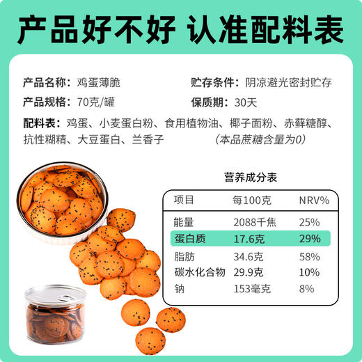 【糖学友】轻碳控糖薄脆饼干孕妈糖友零食减脂期解馋零食追剧小零食 商品图4