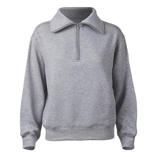 丁摩真丝拉绒加厚拉链领卫衣女冬季新款桑蚕丝外套秋大码上衣AL3S275 商品图7