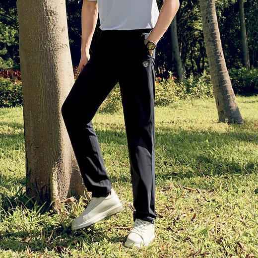 柒牌男装休闲裤男2024春夏新款时尚简约潮流松紧腰头修身直筒长裤	126H72860 商品图1