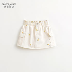 马克珍妮女童花边腰绣花牛仔短裙半身裙儿童裙子春装新款240055