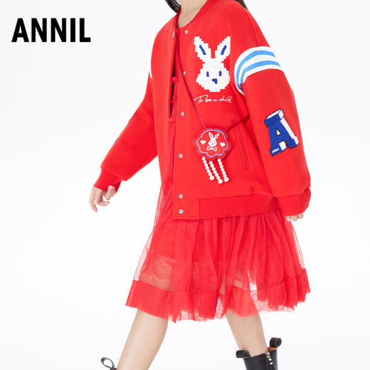 【新年红】【实体店同款】女童小背包红色拜年服安奈儿童装AG310571 商品图6