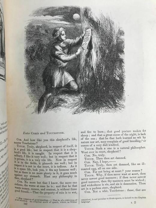1859年 莎士比亚作品集（卷2） 约翰·吉尔伯特数百幅插图 皮装16开 商品图7
