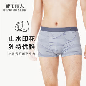 都市丽人都市锋尚日常休闲内裤男40S棉拉架男士内裤平角内裤FK4CC2