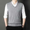 红览羊毛背心男士时尚冬季休闲V领男装无袖打底衫羊毛衫马甲毛衣男ALMQD001 商品缩略图7