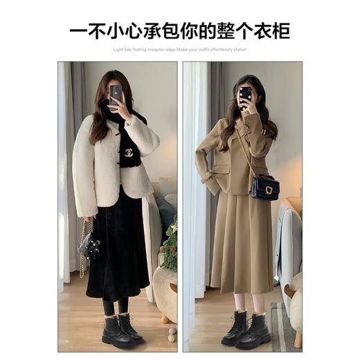 ZHR厚底马丁靴2024春季新款简约百搭圆头粗跟英伦风加绒保暖短靴 商品图10