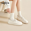 Safiya/索菲娅2024春季百搭一脚蹬平底学院风休闲浅口小白鞋 SF41112111 商品缩略图3