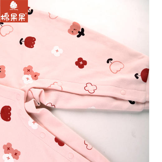 棉果果专柜同款春季新品女童纯棉假两件对开连体衣M122722224001 商品图6
