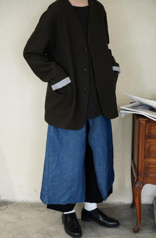 Vetements de travail双层叠穿阔腿裤 商品图3