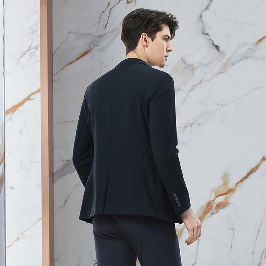 【高端系列】柒牌男装西装男春季新款平驳领商务休闲单西条纹西服	126C70990 商品图1