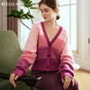 OLrain欧芮儿粉色毛衣女早春2024年新款温柔风宽松慵懒开衫外套 商品缩略图0