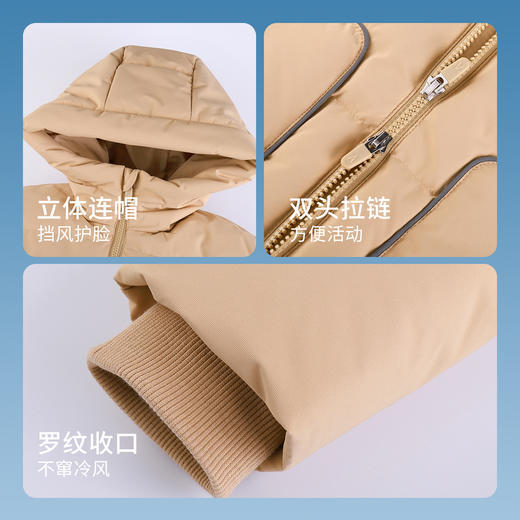 【御寒-5~5℃】【新年红】男女童防风长款羽绒服外套加厚优质鸭绒安奈儿童装EM345076 商品图4