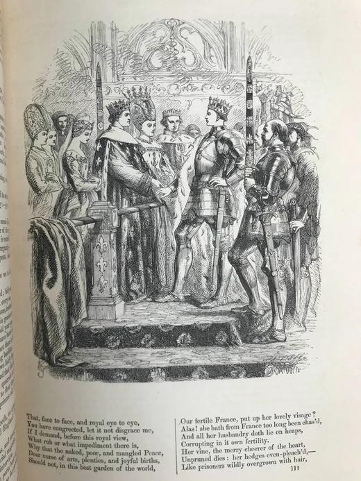 1859年 莎士比亚作品集（卷2） 约翰·吉尔伯特数百幅插图 皮装16开 商品图11