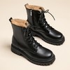 ZHR厚底马丁靴2024春季新款简约百搭圆头粗跟英伦风加绒保暖短靴 商品缩略图9