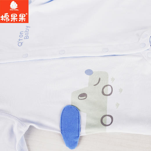 棉果果专柜同款春季新品内衣家居男宝5A抗菌抗菌对开连体衣M111722224720 商品图2