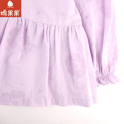 棉果果专柜同款春季新品女童全棉翻领长袖衬衣M122150224008 商品图5