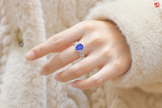 【华光流年】18k金镶坦桑石戒指 商品图4