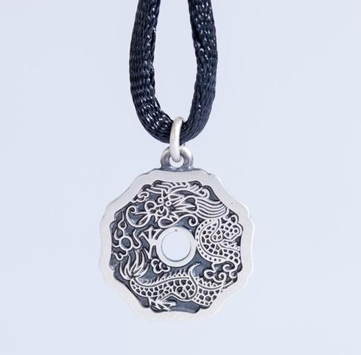 矩德泉坊 纯银手作  龙凤微型银币（1.7厘米挂扣版）Q2401000750 商品图1