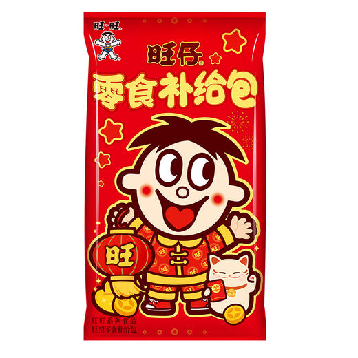 【情感传达，年味十足】新年旺气大飞越，超巨零食伴你过。牛奶雪饼甜心意，旺旺巨型零食大礼包521g，旺仔牛奶雪饼休闲小吃，超值巨型零食大礼包，520过年送女友必备！乐享无价爱的礼盒。 商品图6